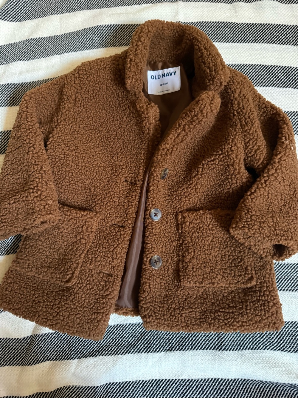 Old Navy Kids Brown Sherpa Puffer Jacket